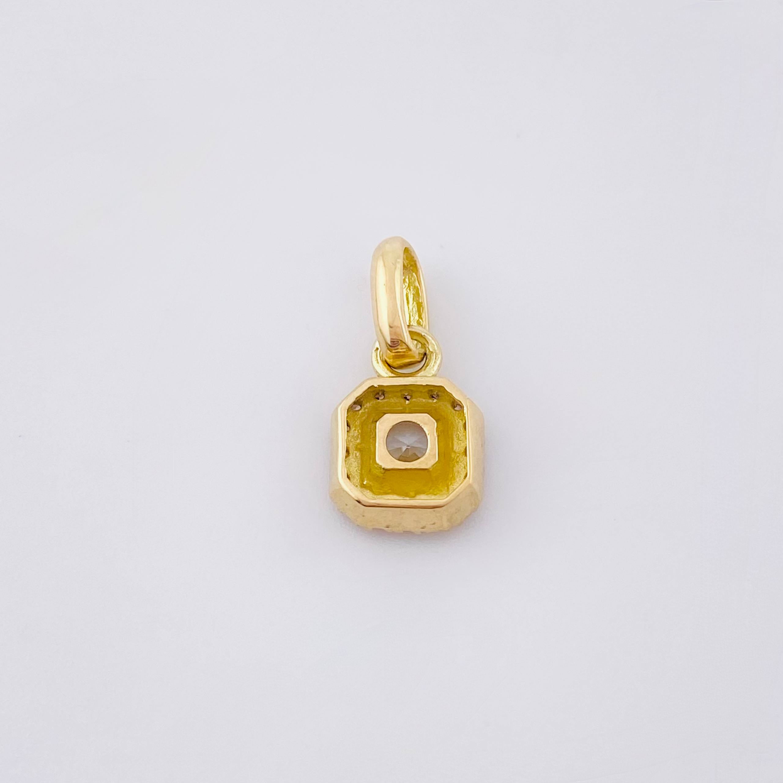 Dije Rombo Tupido 1.05gr / 1/2 in / Oro Amarillo 18K