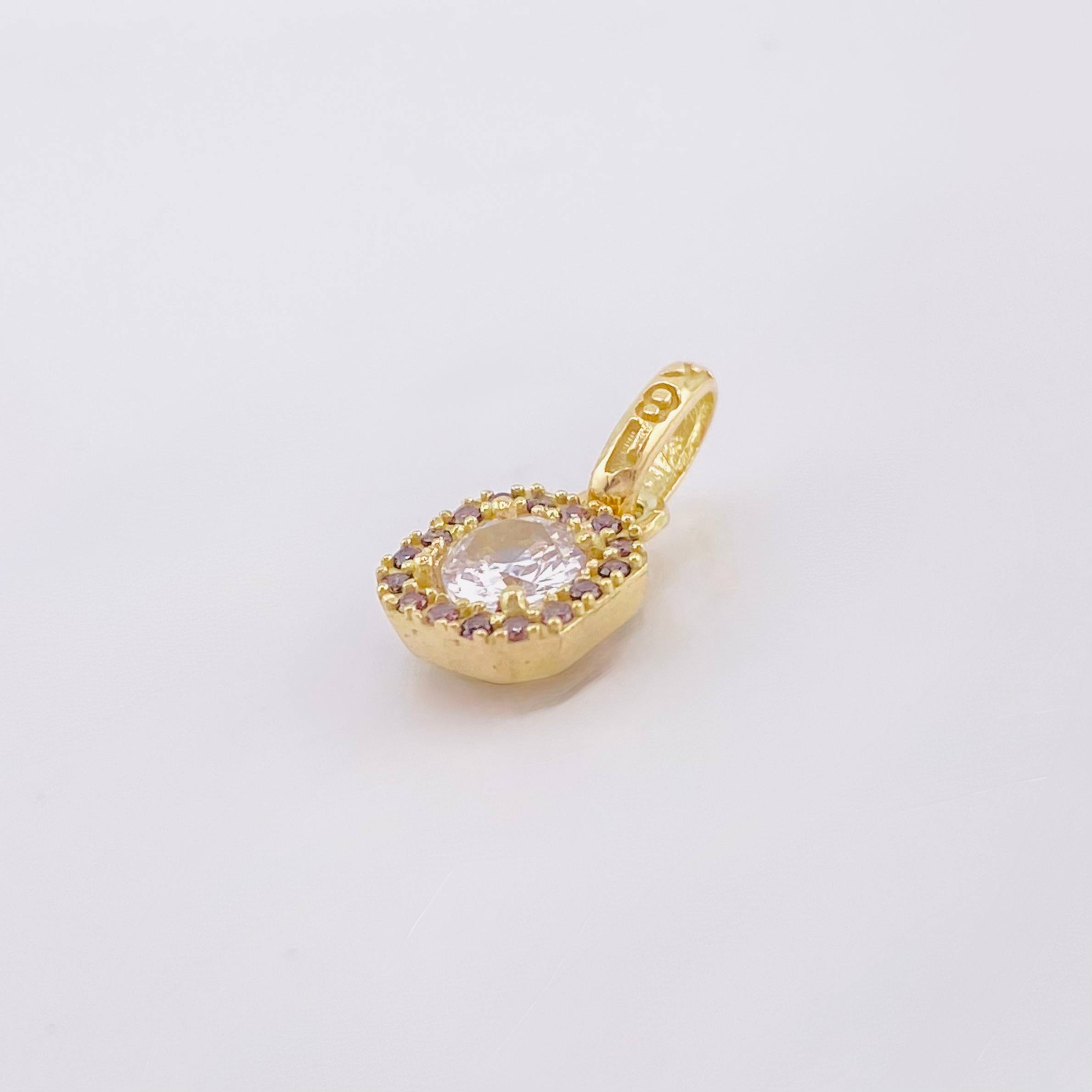 Dije Rombo Tupido 1.05gr / 1/2 in / Oro Amarillo 18K