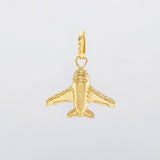 Pendant Airplane 0.6 g / 3/4 in Yellow Gold 18K