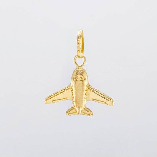 Dije Avion 0.55 g / 3/4 in Oro Amarillo 18K