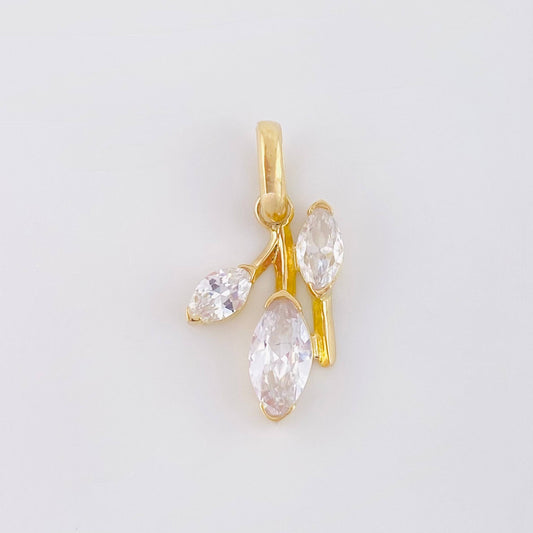 Dije Muerdago Tres Hojas 1.2gr / 3/4 in / Oro Amarillo 18K ©
