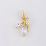 Dije Muerdago Tres Hojas 1.2gr / 3/4 in / Oro Amarillo 18K ©