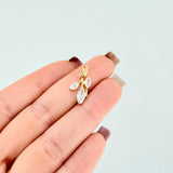 Dije Muerdago Tres Hojas 1.2gr / 3/4 in / Oro Amarillo 18K ©