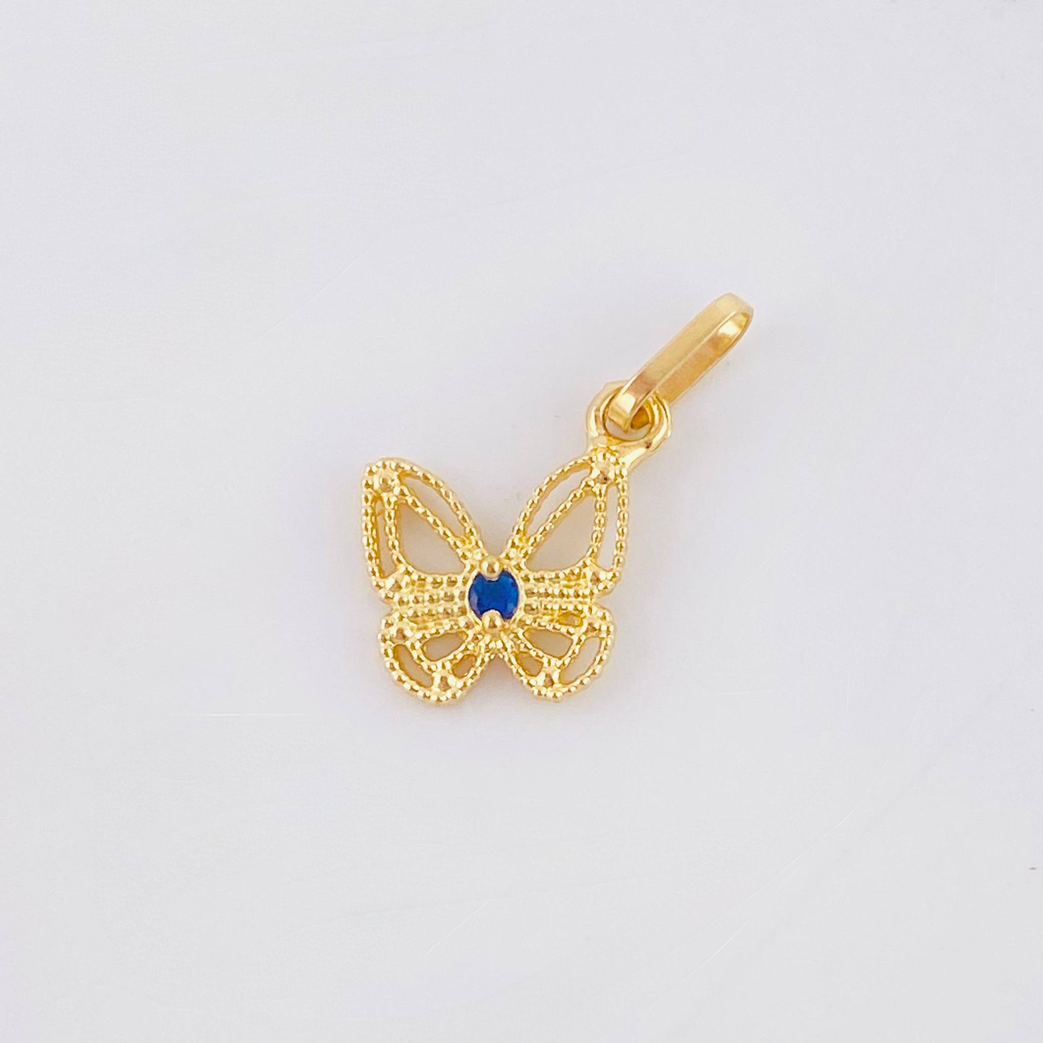 Dije Mariposa 0.45gr / 1/2 in / Oro Amarillo 18K