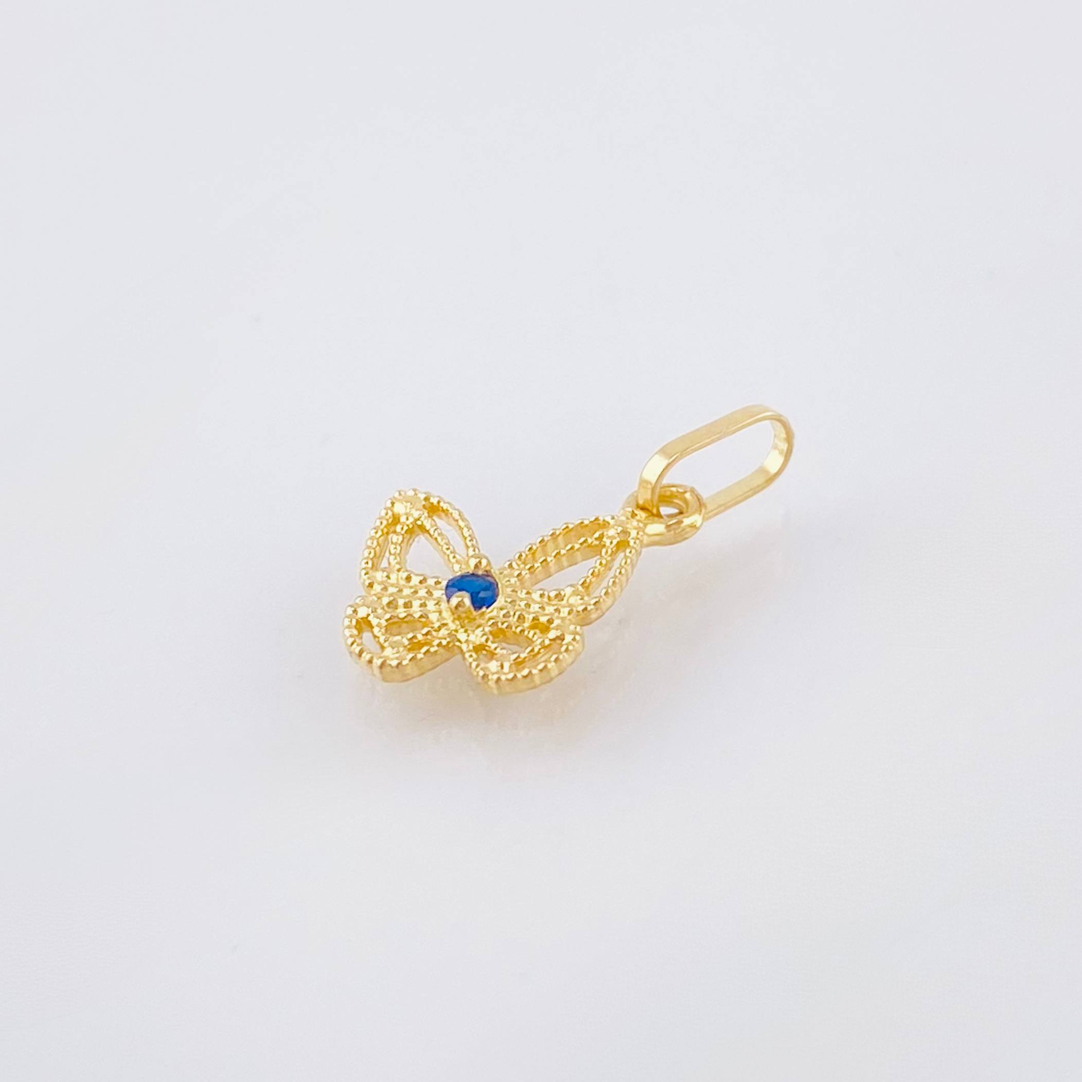 Dije Mariposa 0.45gr / 1/2 in / Oro Amarillo 18K