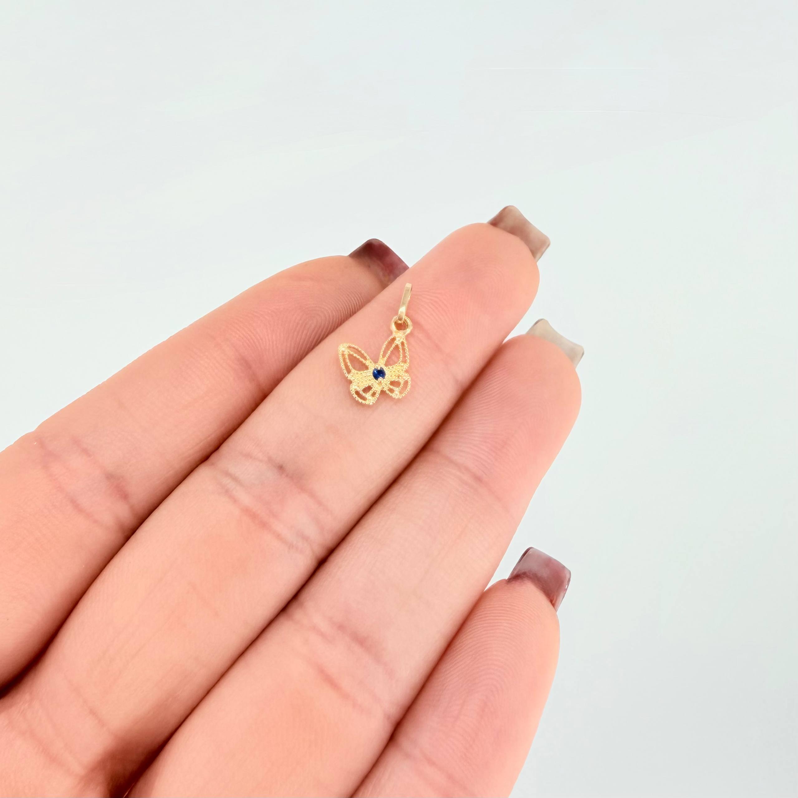 Dije Mariposa 0.45gr / 1/2 in / Oro Amarillo 18K