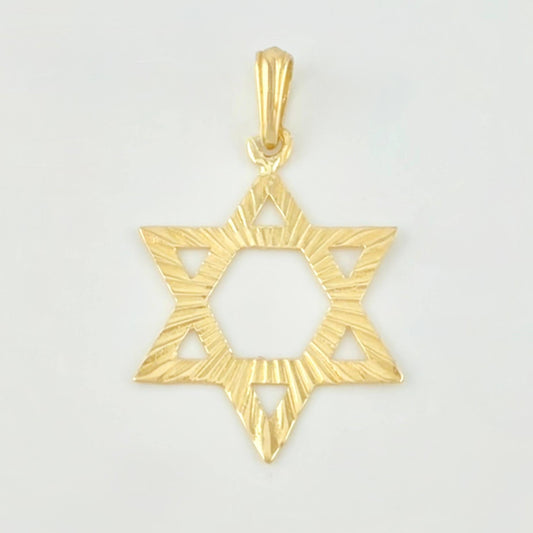 Dije Estrella De David 2.15gr / 1 1/2 in / Oro Amarillo 18K ©