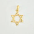 Dije Estrella De David 0.95gr / 1 in / Oro Amarillo 18K *