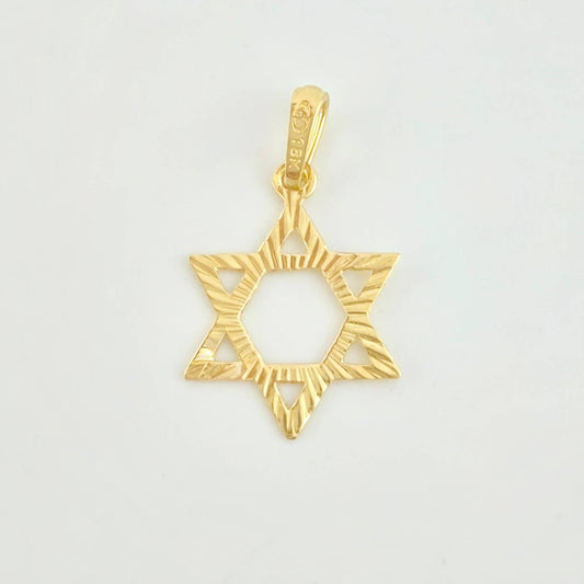 Dije Estrella De David 0.85gr / 3/4 in / Oro Amarillo 18K