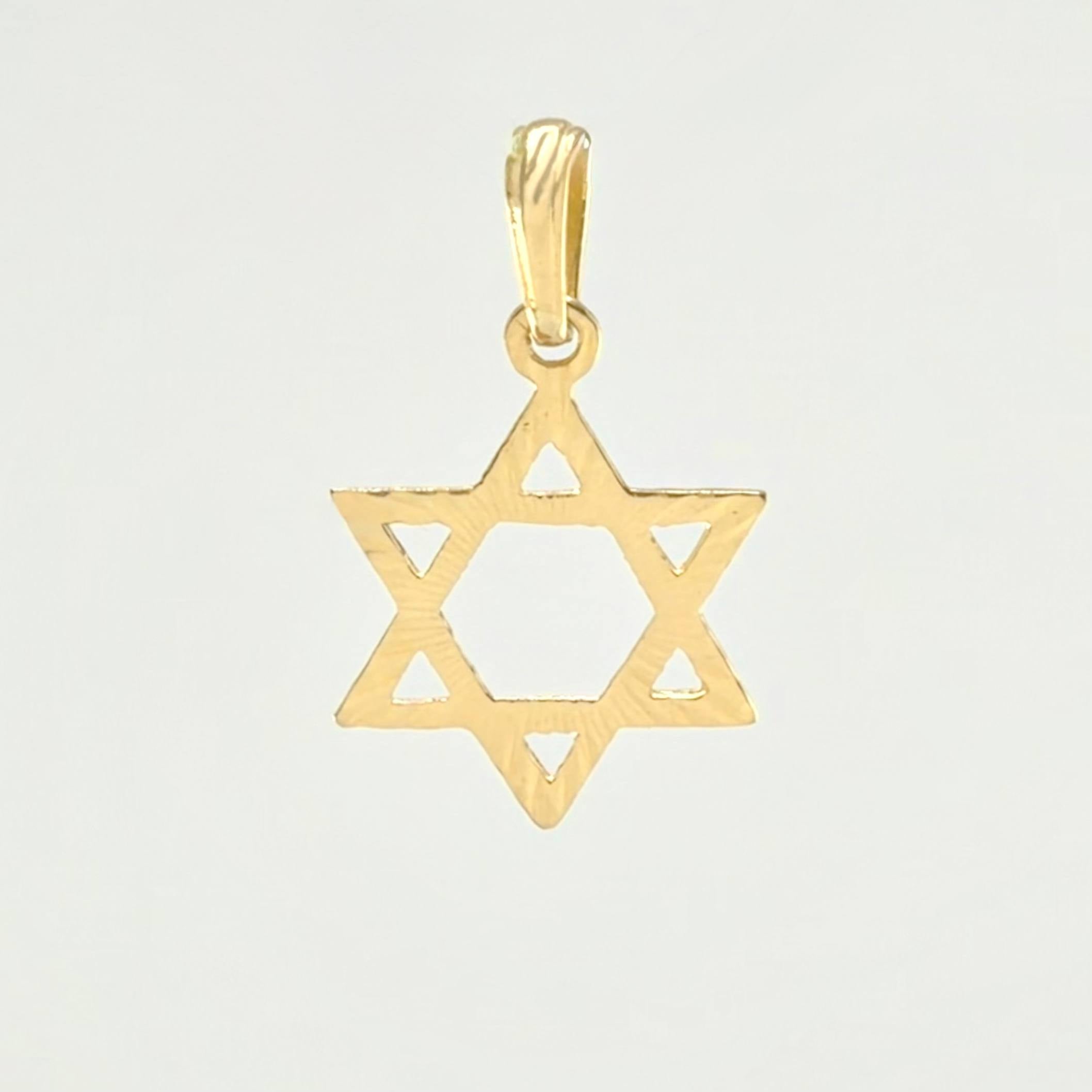 Dije Estrella De David 0.95gr / 1 in / Oro Amarillo 18K *