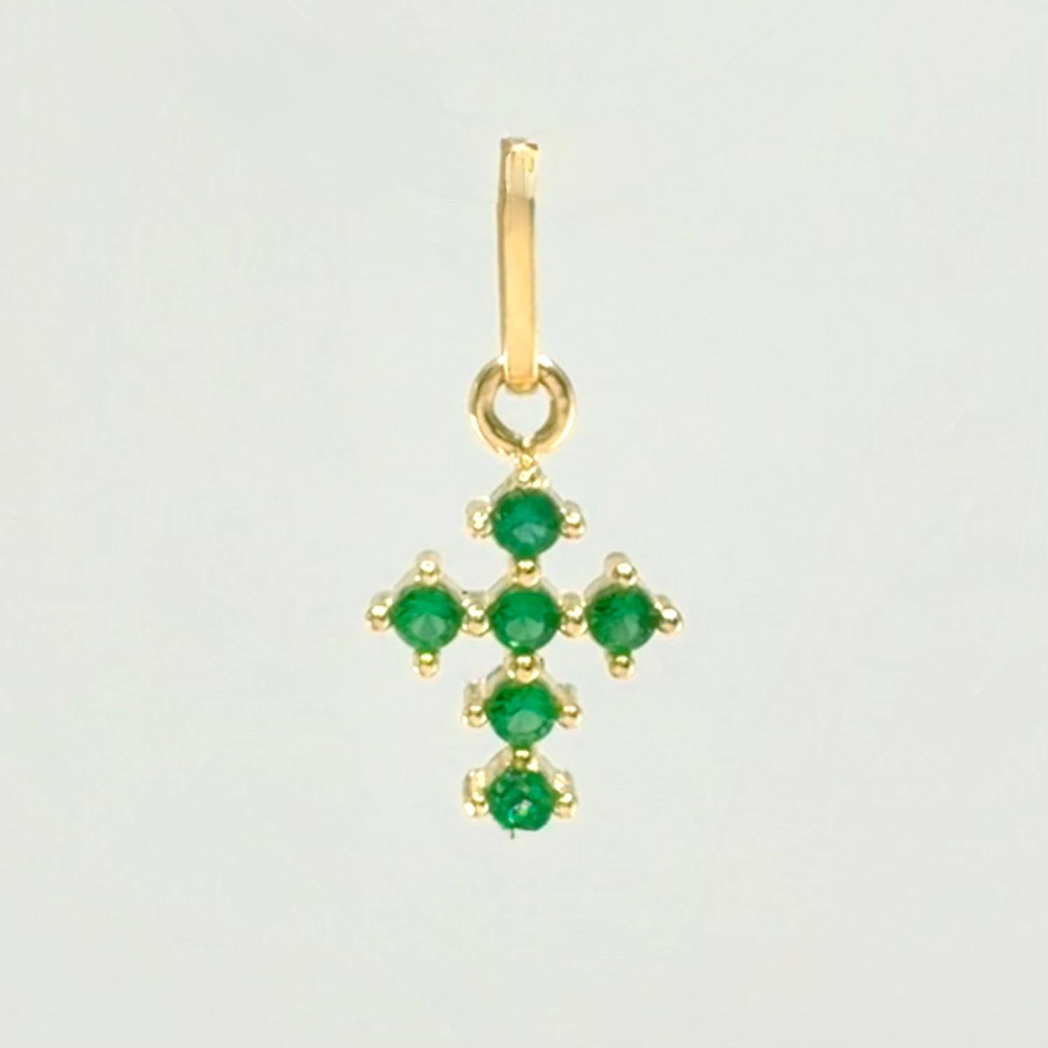 Dije Cruz Tupida 0.4gr / 1/2 in / Oro Amarillo 18K *