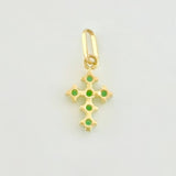 Dije Cruz Tupida 0.4gr / 1/2 in / Oro Amarillo 18K *