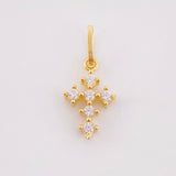 Dije Cruz Tupida 0.45gr / 1/2 in / Oro Amarillo 18K ©
