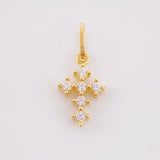Pendant Dense Cross 0.45gr / 1/2 in / Yellow Gold 18K ©