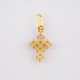 Pendant Dense Cross 0.45gr / 1/2 in / Yellow Gold 18K ©