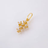 Dije Cruz Tupida 0.4gr / 1/2 in / Oro Amarillo 18K *