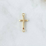 Herraje Cruz 0.4gr / 2cm / Lisa Oro Amarillo 18K