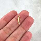 Charm Cross 0.25gr / 1.3cm / Polished 18K Yellow Gold