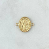 Charm Virgen Milagrosa 1gr / 1.7cm / Oval Troquelado 18K Yellow Gold