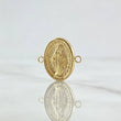 Charm Virgen Milagrosa 1gr / 1.7cm / Oval Troquelado 18K Yellow Gold