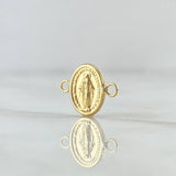 Herraje Virgen Milagrosa 0.5gr / 1.1cm / Ovalo Mate Oro Amarillo 18K