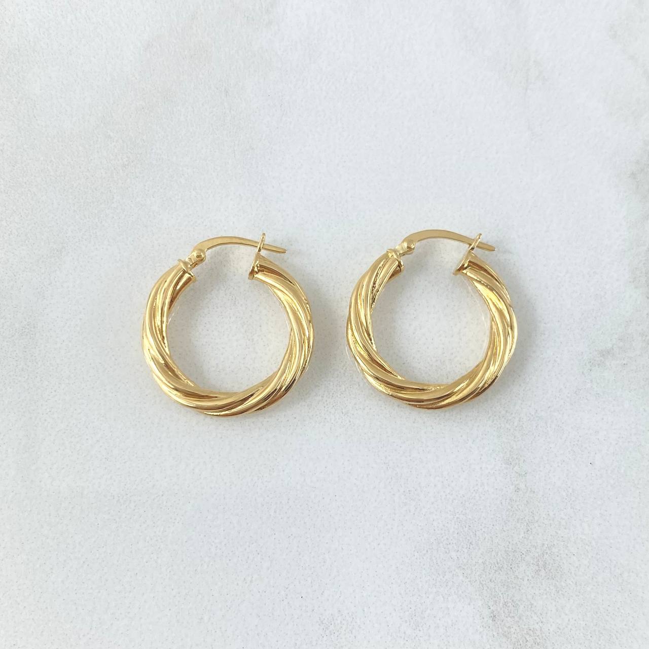 Candongas Emmy 1.25gr / 3/4 in / Oro Amarillo 18K ©