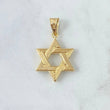 Pendant Star of David 2.3gr / 3.7cm / Striped 18K Yellow Gold