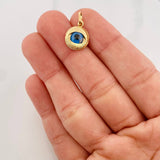 Pendant Turkish Eye 0.95g / 3/4 in 18K Yellow Gold