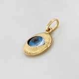 Pendant Turkish Eye 0.95g / 3/4 in 18K Yellow Gold