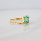 Anillo Ola Esmeralda 79pts 1.9g / T5 1/2 Oro Amarillo 18K