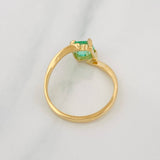 Anillo Ola Esmeralda 79pts 1.9g / T5 1/2 Oro Amarillo 18K