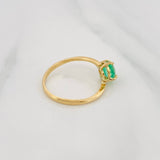 Anillo Ola Esmeralda 60pts 1.7g / T6 1/2 Oro Amarillo 18K