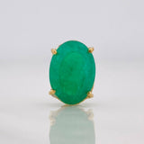 Dije Ovalo Esmeraldas 3qts 1.2g / 1/2 in Oro Amarillo 18K