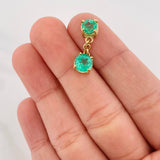 Dije Dúo Cuatro Garras Esmeraldas 2.18qts 1.55g / 3/4 in Oro Amarillo 18K