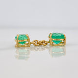 Dije Dúo Cuatro Garras Esmeraldas 2.18qts 1.55g / 3/4 in Oro Amarillo 18K