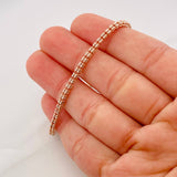 Pulso Ice 7.65g / 8 1/2 in / 1.5mm Dos Oros Blanco Rosa 18K