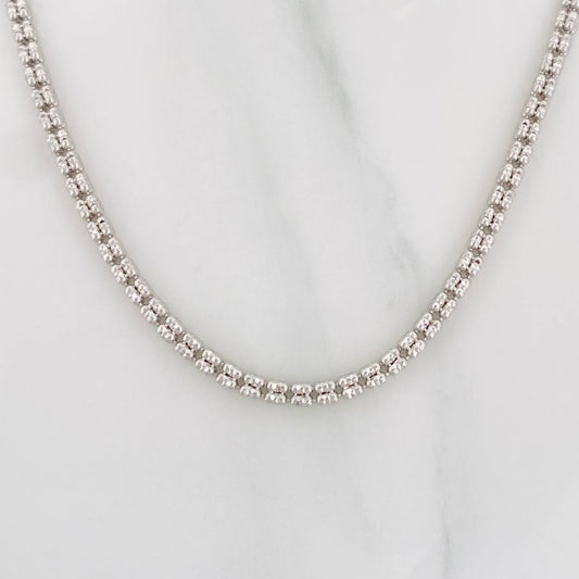 Cadena Ice 15.95g / 24 in / 1.2mm Oro Blanco 18K