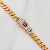 Cuban Infinity Chain 19.5g / 24 in / 2.4mm Two-Tone White and Rose Gold 18K
