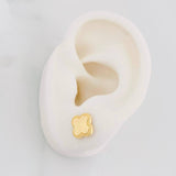 Topos Trebol Diamantado 0.95g / in / 8.6mm Oro Amarillo 18K