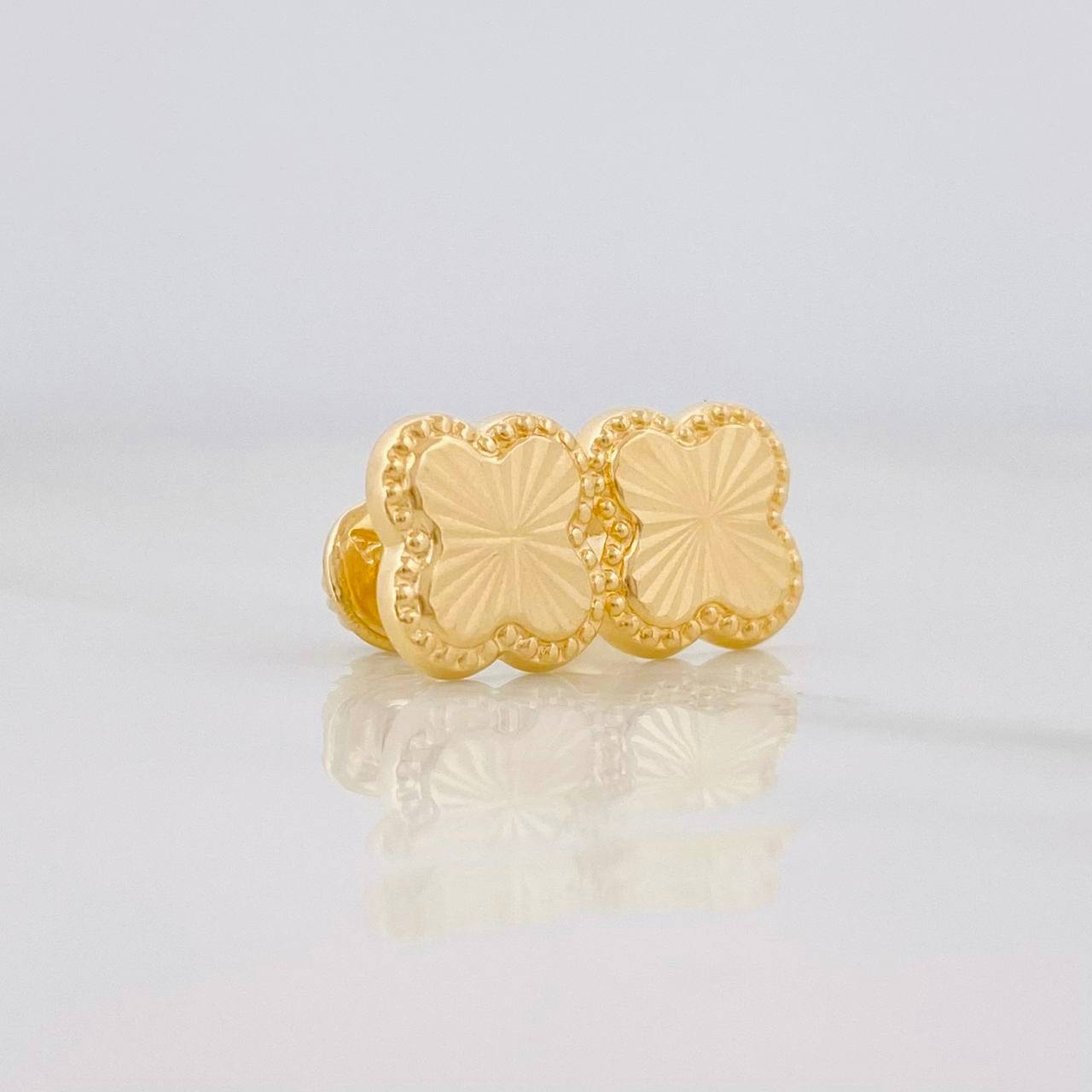 Topos Trebol Diamantado 0.95g / in / 8.6mm Oro Amarillo 18K