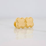 Topos Trebol Diamantado 0.95g / in / 8.6mm Oro Amarillo 18K