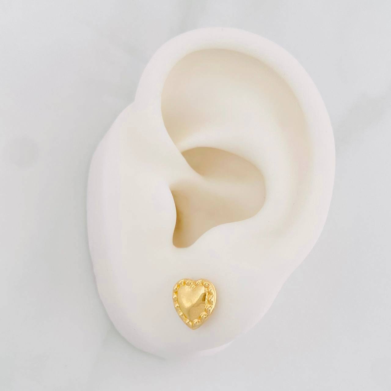 Topos Corazón 0.75g / in / 8mm Oro Amarillo 18K