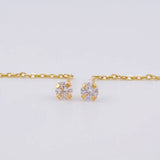 Stud Earrings Chain Long 0.95 g / 2 1/4 in 18K Yellow Gold