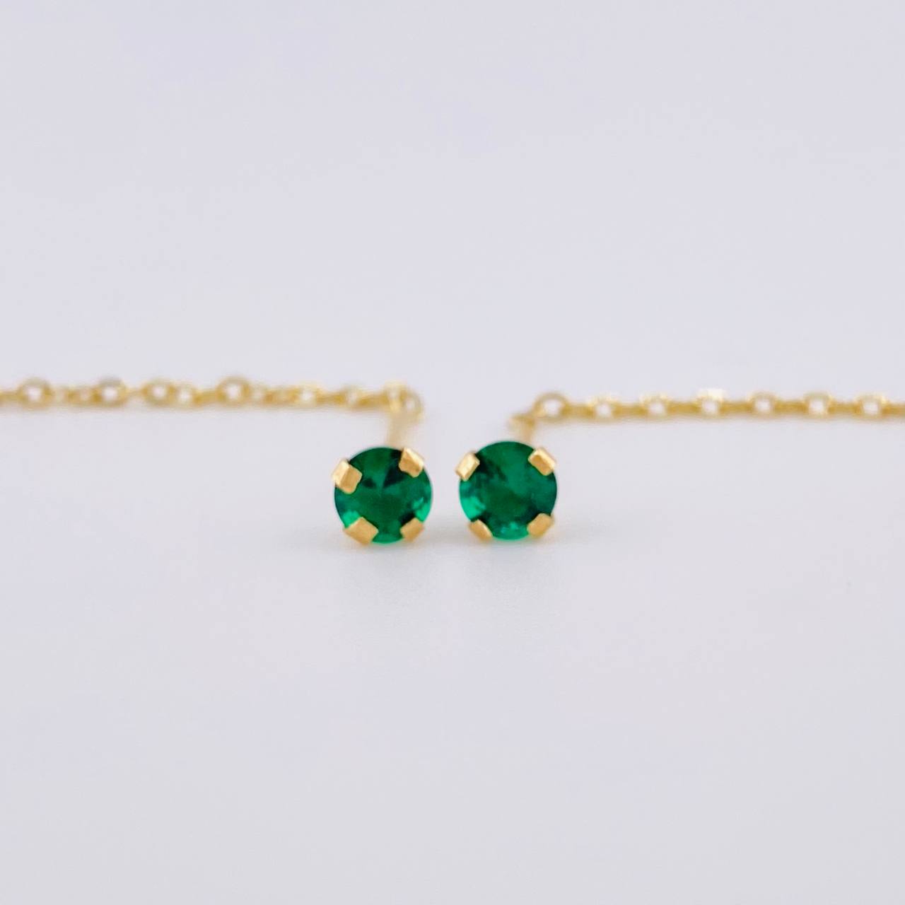 Stud Earrings Chain Long 0.95 g / 2 1/4 in 18K Yellow Gold