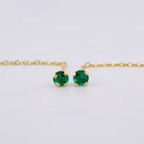 Stud Earrings Chain Long 0.95 g / 2 1/4 in 18K Yellow Gold