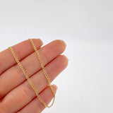 Cadena Cubana 2.1g / 61cm / 2.6mm Oro Amarillo 18K
