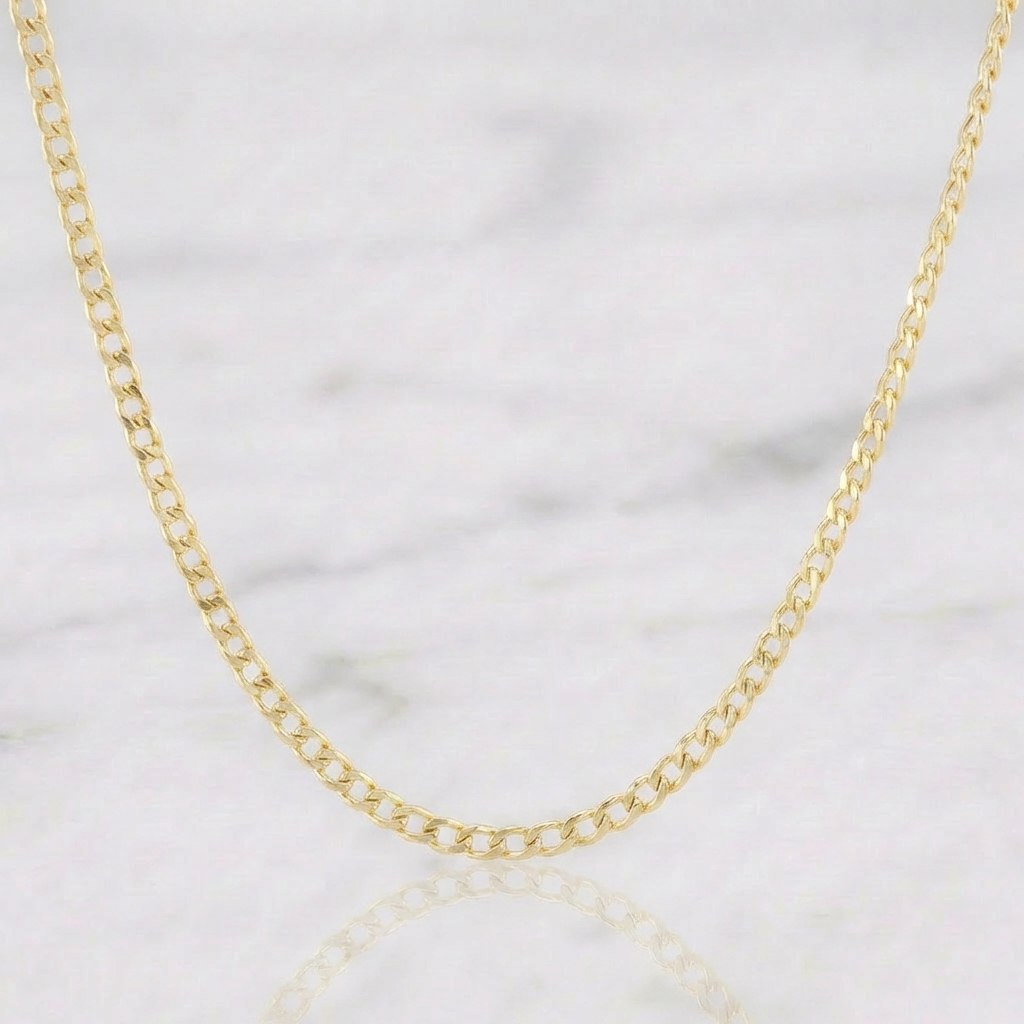 Cadena Cubana 3 g / 23 1/2 in / 2.5 mm Oro Amarillo 18K
