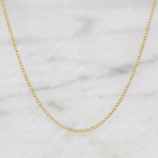 Cadena Cubana 1.6 g / 23 1/2 in / 1.6 mm Oro Amarillo 18K