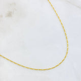Cadena Figaro 2.25gr / 23 1/2 in / 1.1mm Oro Amarillo +1 18K *