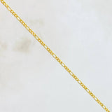Cadena Figaro 2.25gr / 23 1/2 in / 1.1mm Oro Amarillo +1 18K *